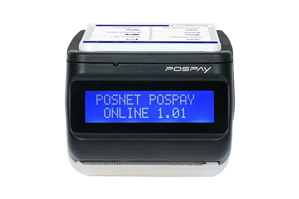 Kasoterminal Posnet Pospay 2 Online - Drukuje m.in. paragony, faktury VAT i potwierdzenia płatności